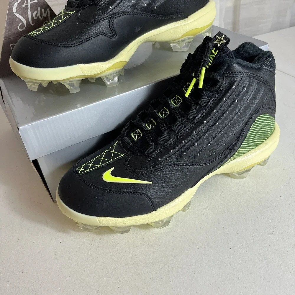 ✅ Nike Griffey 2 MCS Baseball Cleats Black Volt HF1579-001 Men  Size 12‎ Molded